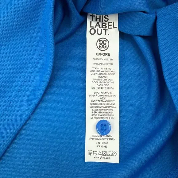NEW G/FORE Men's Tux Performance Pique Polo Shirt Lisbon Blue XL
